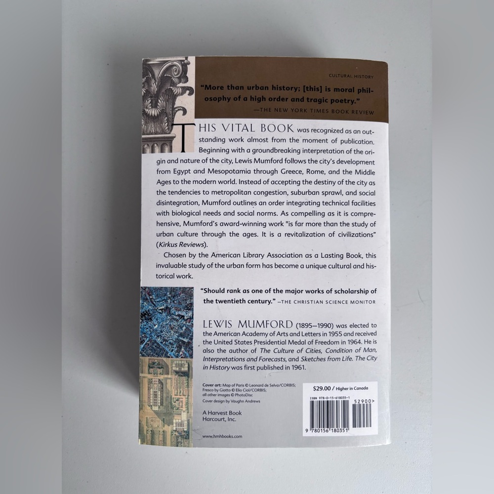 The City in History Lewis Mumford Book - Picture 2 of 7